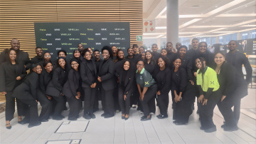 Elegant corporate gala with hospitality staff
